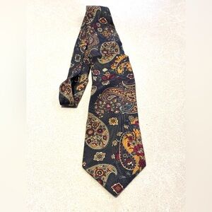 San Babila Paisley Patterned Tie Multicolor Vintage 100% Silk